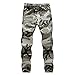 Produktbild Ba Zha Hei Männer Camouflage-Hose Hose Große Größe Männer Casual Jogger Camo Sportwear Baggy Harem Hosen Hosen Hosen Jogginghose Outdoorhose Freizeithose (M, Grau)