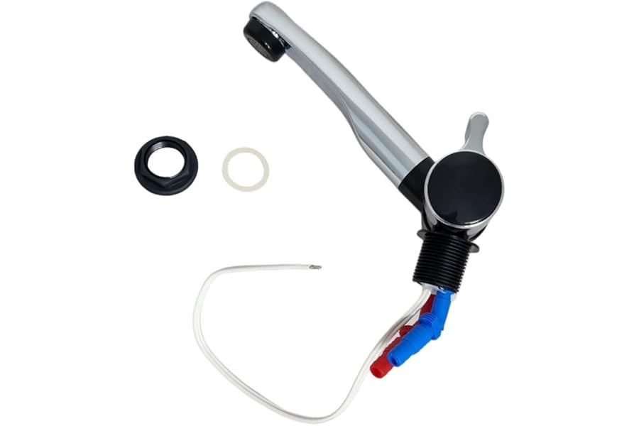 Caravan Water Tap Single Lever 12V Micro Switched Hot & Cold Chrome Folding Spout Mixer Motorhome Campervan Boat RV Faucet