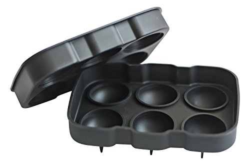 XXL-Eiskugelform für 6 Eiskugeln mit 4,5 cm Durchmesser aus Silikon – Eiswürfelform, Eisform, Eiskugel, Ice Ball Mold, Silikon-Eiswürfelform, Sphere Silikon-Eis-Maker - 2