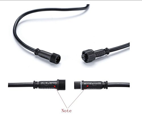 QACA 2M Verlängerungskabel für Bodeneinbaustrahler schwarz LED Einbauleuchten - 2