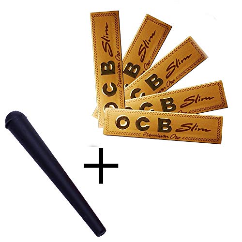 ledermodefashion OCB - Juego de 5 Cuadernos de Papel Largo, Color Dorado