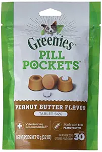 Pill Pockets Peanut Butter Dog Treat Size: 3.2 OZ