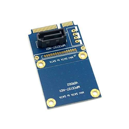 Goliton® EST Werkzeuge mSATA SSD mSATA zu SATA Festplattenadapterkarte mit voller Höhe Riser – Blau - 2