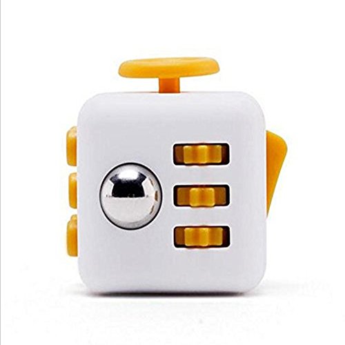 DKRhea Fidget Cube Toy Anxiety Attention Stress Relief Stocking stuffer Relieves Stress for Children and Adults (Yellow) DKRhea Fidget Cube Toy Anxiety Attention Stress Relief Stocking stuffer Relieves Stress for Children and Adults (Yellow)
