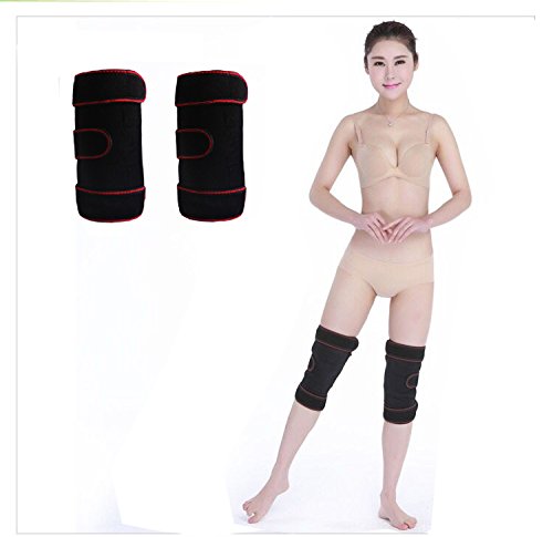 Preisvergleich Produktbild Yukefeng Turmalin Magnet Hot Moxibustion Therapy Knee Support Belt (verstellbare Self Heating Knee Brace Paar)
