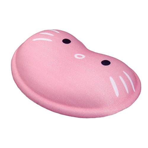 HIMRY weiche Handballen Auflage, Ergonomisch geformte Silikon Handauflage, Gel Handgelenkauflage mit Lustigem Cartoon Motiv, Rutschfeste Flex Auflage, Rosa Katze, KXC5113 pinkcat - 4