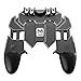 Price comparison product image likeitwell Mobile Phone Controller New Game Helper AK66 MEMO Mobile Phone Game Handle For PUBG Six Finger All-In-One Mobile Controller Game Free Fire Button Joystick Gamepad L1 R1 Trigger(black)