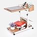 Produktbild Laptopständer DD Computertisch Mit Regalen, Für Schlafzimmer Wohnzimmer Studie Studententisch Höhenverstellbar Von 88 Bis 80 cm - Universalrad -Werkbank (Farbe : Eiche)