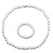 Produktbild ORKST Frauen-Schmuck-Set, Natürliche Süßwasser Weiße Perlenkette Armband-Set