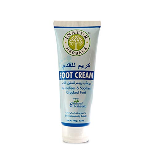 inatur Foot Cream 100g, Deeply Moisturizes, Intensive Foot Repair cream for Cracked Heels and Dry Feet
