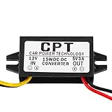  Transformador Convertidor 12V a 5V 3A 15W 1PCS DC/DC Corriente Coche Led Display Power Coche Transformador Convertidor