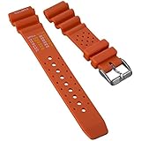 Dive Taucheruhrenarmband bei ZULUDIVER®, NDL Modell für Citizen, Orange, 22mm
