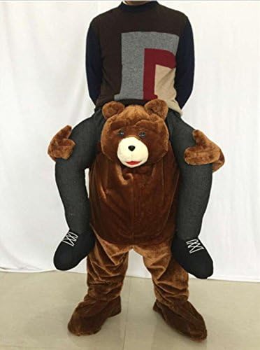 Haafee Oktoberfest Christmas Piggyback Ride Me Stuffed Carry On Adult Fancy Dress Costume (Bear)