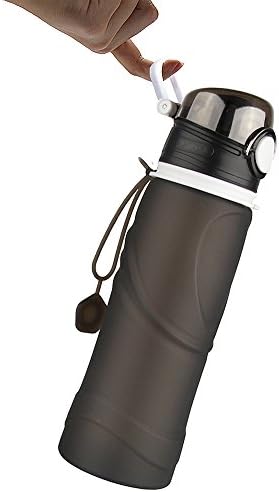 Kuke Foldable Leak Proof Collapsible Silicone Water Bottle for Sports & Outdoors & Daily Use,100% BPA Free & FDA Approved,750 ML