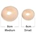 CareforYou® Children Kids Girls Ballet Dance Hair Bun Donut Ring Shaper Hair Styler Maker Doughnut Former Sponge PACK OF 2 SIZES Small & Medium (Beige)