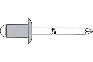Gesipa Blindniete Alu/Stahl 5 x 30 mm, 100 Stück, (1454051) Blindniettechnik, Grau