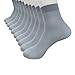 Produktbild 10 Paar Herren Socken FORH Bambusfaser Ultra-dünne elastische Freizeitsocken seidige kurze Seide Classic Bequem Ohne Drückende Naht Strümpfe Männer Socken Sportsocken (One Size, Grau)