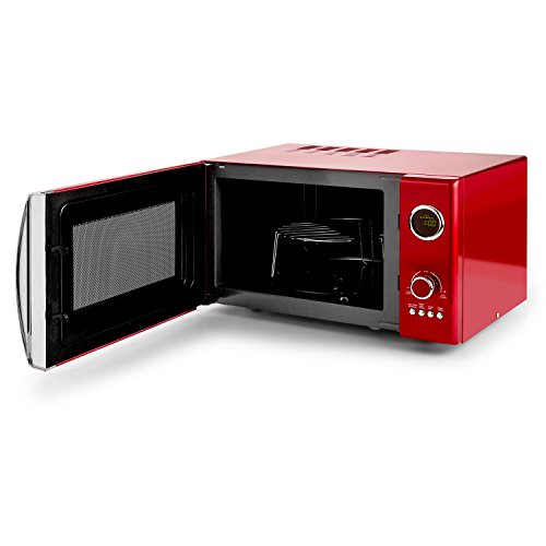 Klarstein Fine Dinesty 2in1-Mikrowelle Mikrowellenofen mit Grill (23 Liter, 800W Mikrowellenleistung / 1000W Grillleistung, Timer, 12 Programme) rot - 5