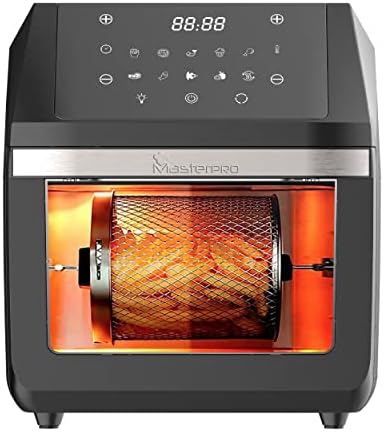 MasterPro Rocket 1100 | Friggitrice Forno Senza Olio | Capacità di 11 L e 1800 W di Potenza | Schermo LED Touch e Cestello Antiaderente | Nero | Temperatura Regolabile 80-200ºC