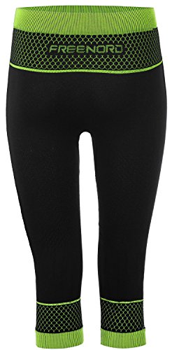 FITTECH ACTIVE Damen Thermoaktiv Laufhose Sporthose 3/4 Fitness Pilates Outdoor Radsport Running - 3