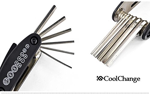 CoolChange Fahrrad Notfall Set mit Multitool und Flickzeug Reparaturset - 7