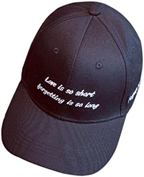 Saihui Women Men Couple Letter Baseball Cap Unisex Snapback Hip Hop Flat Hat (Black)