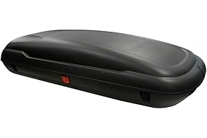 MAFO Accessori auto Shop RAICAR 60134 Gran-Pree, Box tetto Portapacchi in polipropilene, 400 litri – Nero Carbon