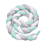 cama cunas en madera para bebes bogota 【59 IN / 1.5m de longitud】 La longitud del parachoques trenzado DQMEN es de aproximadamente 1.5m. Por favor mida la longitud requerida antes de comprar.