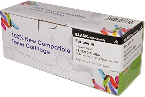 Neuer Toner kompatibel zu TK-160 für Kyocera FS 1120D / FS 1120DN / Kapazität: 2.500 Seiten / 100% Neuware / Top Qualität / Farbe: Schwarz