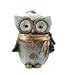 Produktbild IKO Import Weihnachtseule Wintereule Dekoration stehend Glitzer Schal Bronze 18 cm x 23 cm x 12 cm