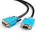 Price comparison product image 1M DVI (DVI-I) to VGA Monitor/TV Cable, Premium Quality, Twin Ferrite, Gold Plated, Black lead with Blue Connectors, Genuine CPO Branded Product