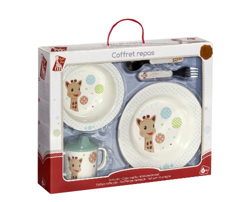 Sophie la Girafe Melamine Mealset in Gift Box Balloons Version
