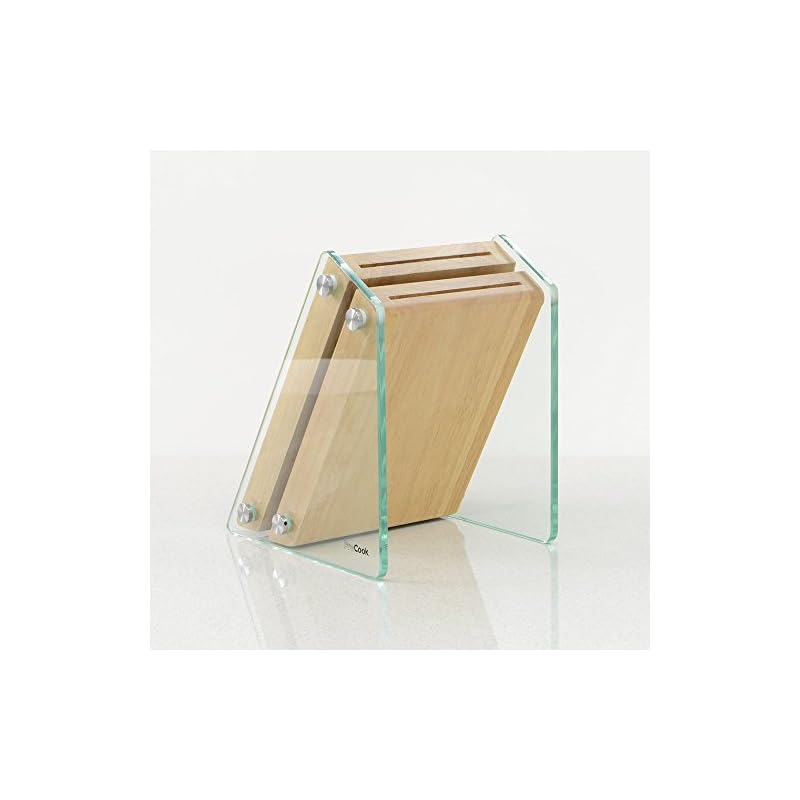 Procook Messerblock Aus Glas Und Holz