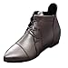 Produktbild Damen Stiefeletten Kurz Stiefel Boots Schlupfstiefel Schuhe Erhöht Einlegesohle Kurzschaft Boots Schnürstiefeletten mit Blockabsatz (EU:37, Silber)