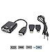 Produktbild Jamicy® 3-in-1 (Micro + Mini + Standard) HDMI auf VGA mit 3,5 mm Audio-Anschluss, Schwarz, Adapter Konverter Kable für Computer, Desktop, Laptop, PC, Monitor, Projektor, HDTV
