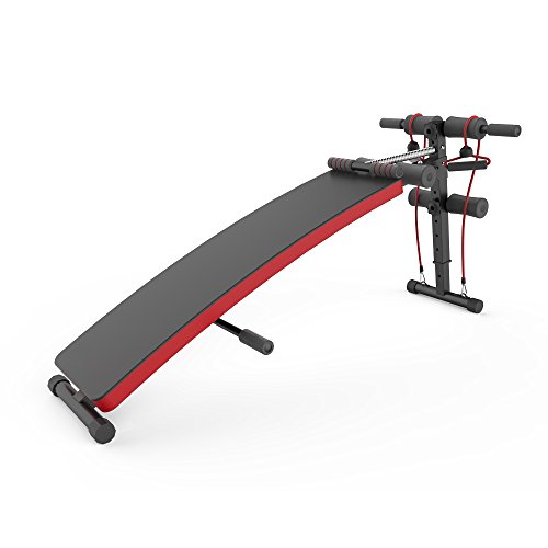 El Mejor Precio JUFIT Banco de musculación ajustable con 2 cable de
cuerda, carga máxima hasta 120 kg, color negro en Amazon