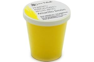 GRAN VELADA Pigmento amarillo limón en polvo para manualidades: da vida a tus creaciones DIY. Ideal para pinturas al óleo, acuarelas y acrílicas. Alta intensidad de color. | 150 cc