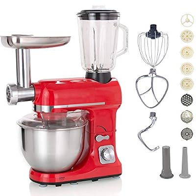 Robby Robot patissier Robby Robot multifonctions 5l 1000w rouge avec hachoir et blender 1,5l en verre - robimix rouge
