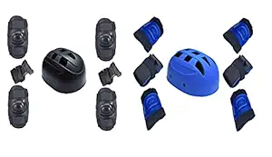 SUPRO Kids Bike Helmet Set Skateboard Knee Pads - Kids Helmet Elbow Pads Wrist Guards Adjustable for 5~18yrs Girl Boy Kids Protective Gear Set for Sport Cycling Bike Roller Skating Scooter Rollerblade
