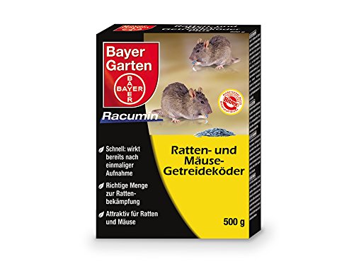 Bayer 05728044 Garten Ratten und Mäuse Getreideköder mit Haferflocken, 500 g