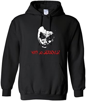 Inspired by Joker - Why so serious? Hooded in quality puff printing (Medium )