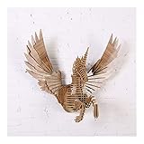 100% nuevo y de alta calidad Decoración de pared SCH Animal Wall Hanging, Wood Wall Art Sculpture 3D Puzzle / 3D Tridimensional Montado Creativo Modelo Decoración de Habitación Regalo Colgante de Pared Animal for Pared/Bar/Cl