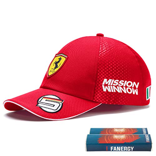 Preisvergleich Produktbild Scuderia Ferrari Puma Sebastian Vettel Cap 2019 + FANERGY Traubenzucker