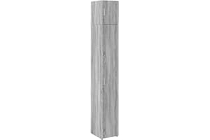 vidaXL Armario Estrecho Madera ingeniería Gris Sonoma 30x42,5x225 cm