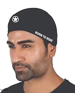 Quada Unisex-adult Under Helmet Skull Cap for Royal Enfield bike/motorcycle (Black, Free Size)