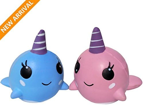 Squishy Whale, Squishy Whale Blue||Squishies Whale Pink||Squishies Slow Rising||Squishy Toys for Kids and Adults - Christmas gift