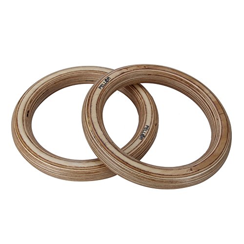 Pellor Gym Ringe Gymnastikringe Gym Holz mit Buckles Straps - 4