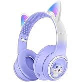 HEARTZ COLORED LARGE A QUALITY OVER-EAR CROWN COLORED ILLUMINATED CAT EARED CAT EMBOSSED 5.3 VERSION PAD WITH BALSHED SIZE ADJUSTABLE