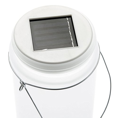 LED Solarlampe – Die Sonnen-Lampe Deko Sun Jar Solar-Laterne im Einmachglas mit Bügel; Warm-Weißes Licht - 8