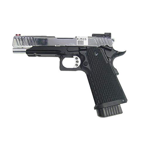 Softair Pistola 1911 Silver/Black KJ Works 0.9 Joule (KJ51S)